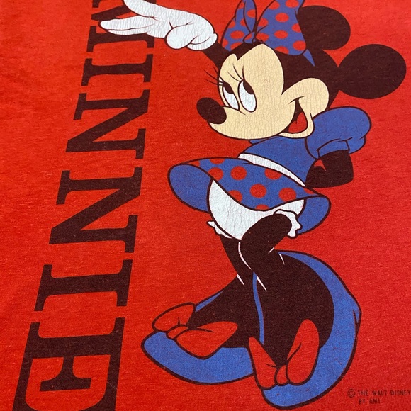 Minnie Mouse Short Sleeve T Shirt Red Size Large Vintage CHED - Picture 8 of 13